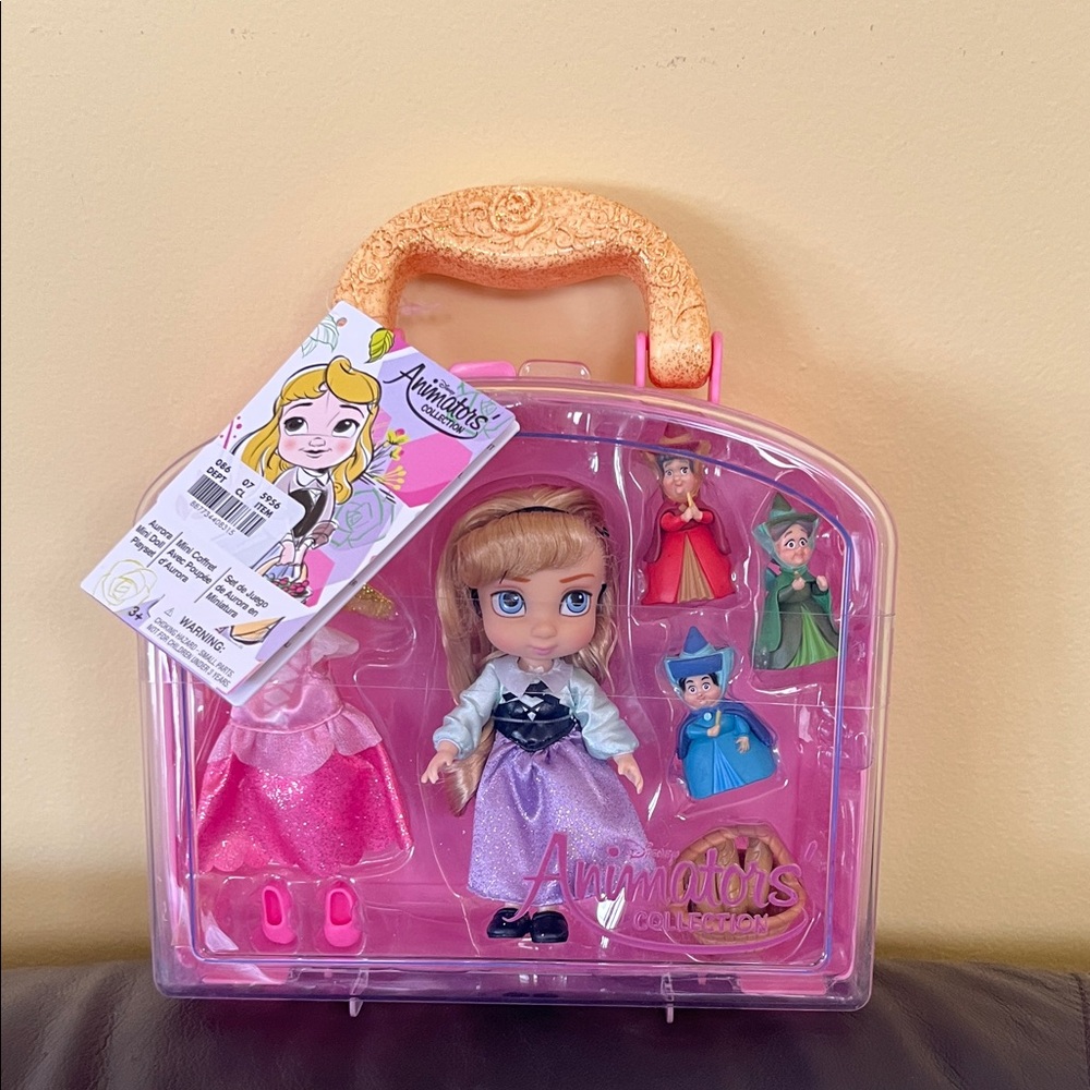 NWT Sealed Disney Animations Aurora Mini Doll Playset